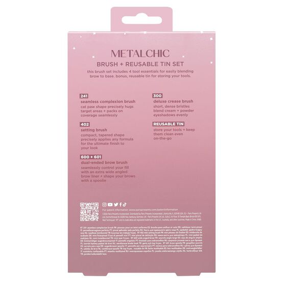 KIT PINCÉIS METÁLICOS + ESTOJO REUTILIZÁVEL REAL TECHNIQUES METALCHIC